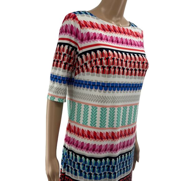 Eliza J Multi Color Multi Pattern Shift Dress - Picture 5 of 12